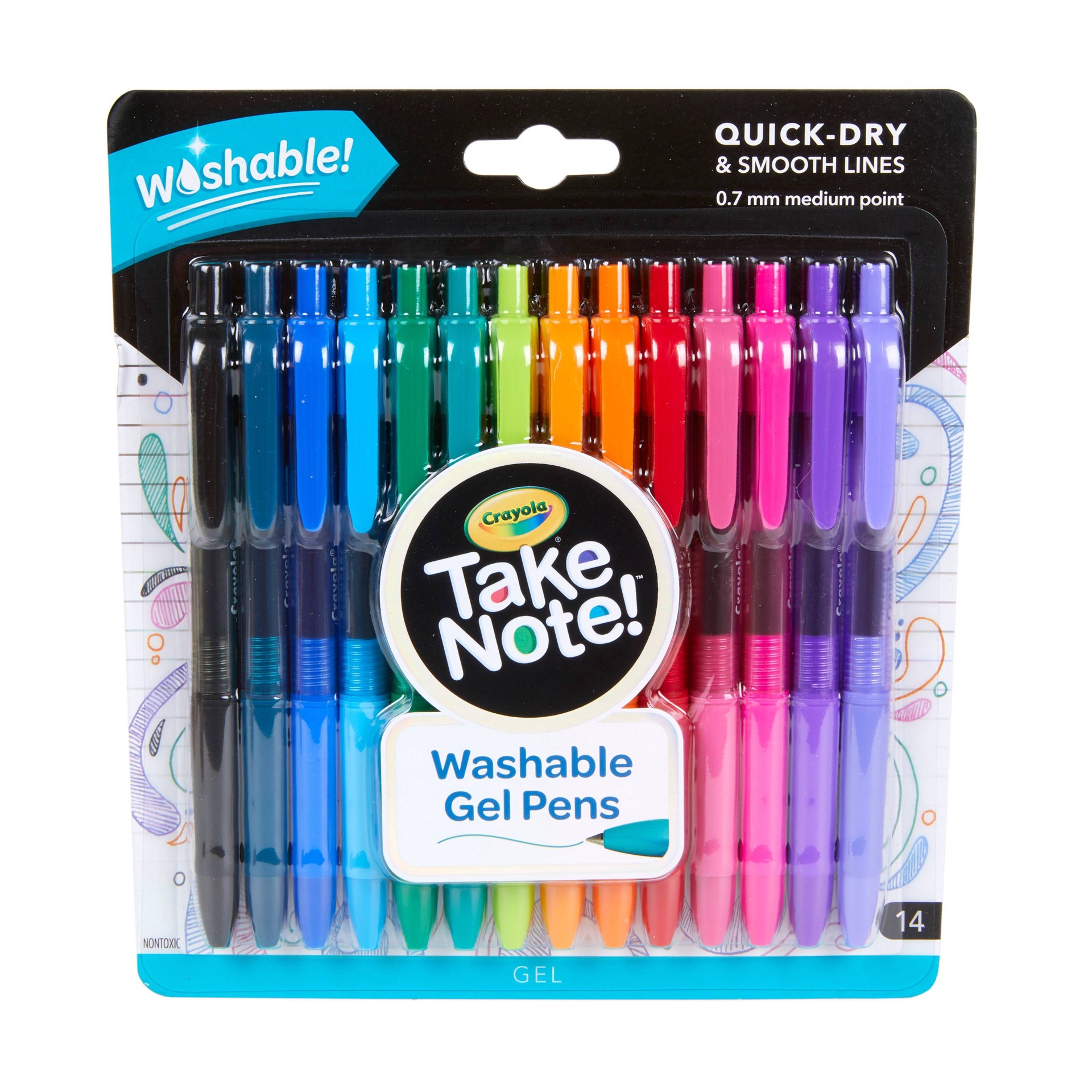 slide 1 of 1, Crayola Take Note Washable Gel Pen Set, 14 ct