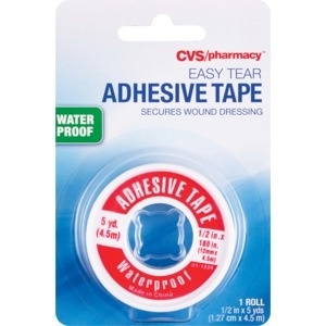 slide 1 of 1, CVS Health Easy Tear Waterproof Adhesive Tape 5in X 5yd, 1 ct