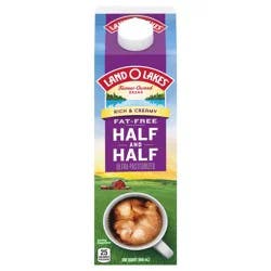 Land O'Lakes Fat-Free Half And Half, 1 Quart
