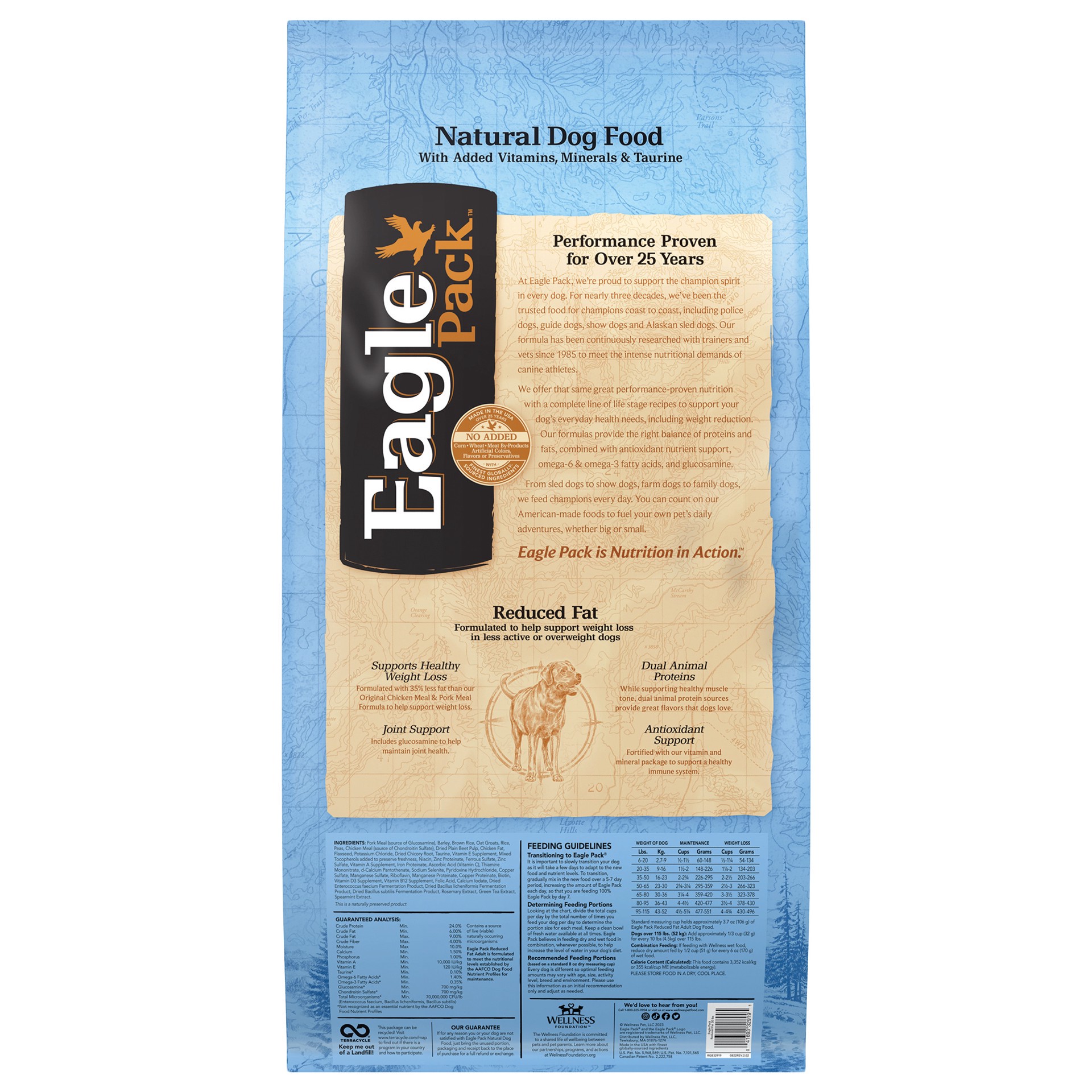 slide 2 of 5, Eagle Pack Natural Dry Reduced Fat Dog Food, Pork & Chicken, 30-Pound Bag, 1 ct