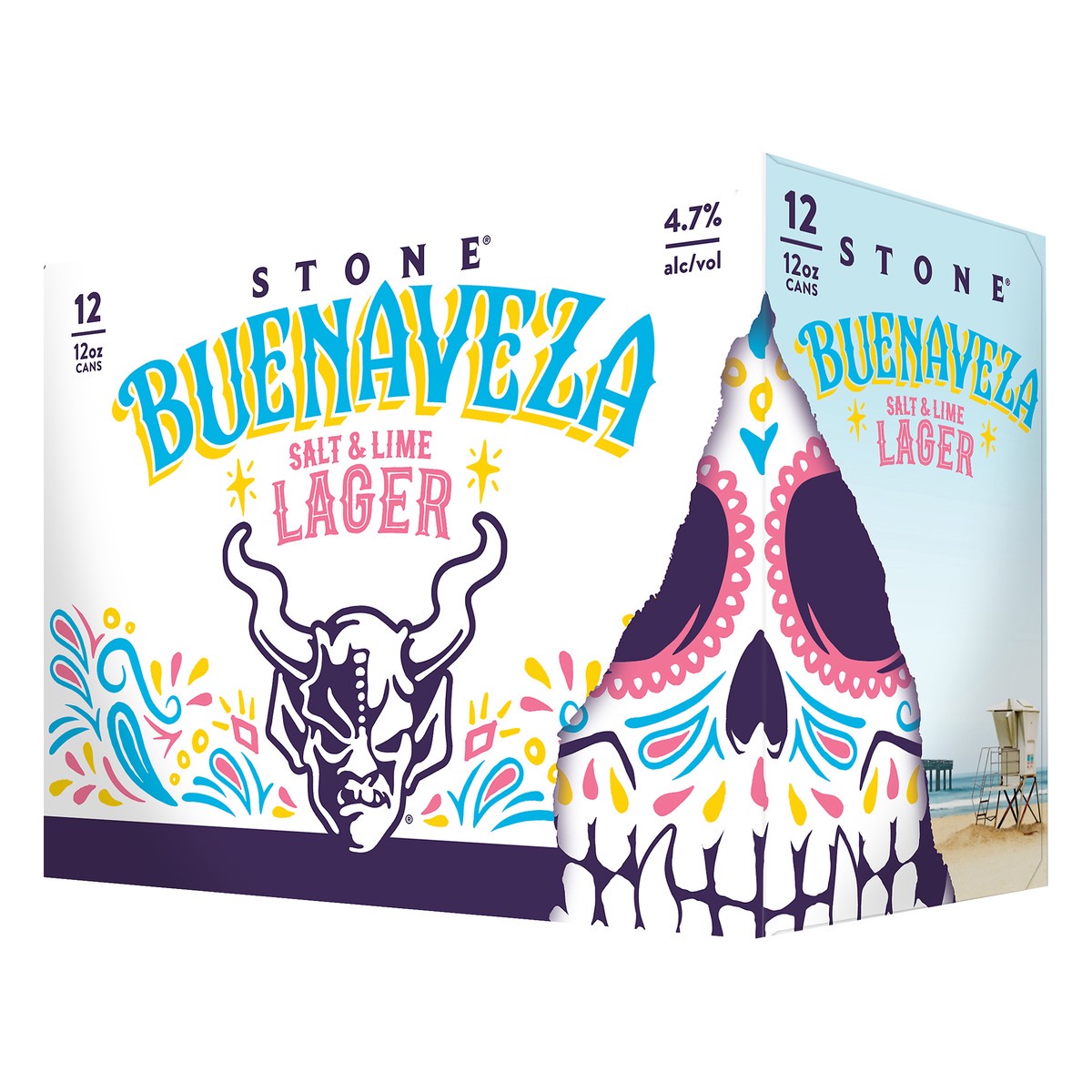 slide 3 of 5, Stone Buenaveza Salt & Lime Lager Beer 12oz 12pk Cans, 12 ct; 12 oz