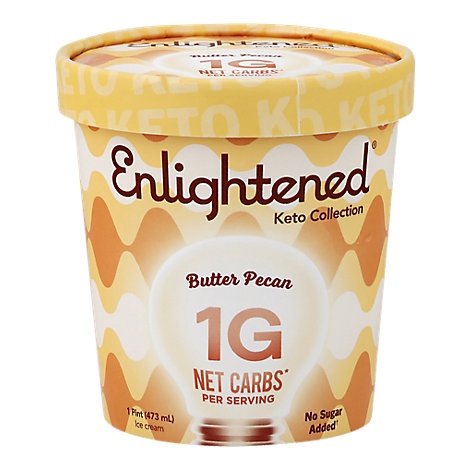 slide 1 of 1, Enlightened Ice Cream Light Butter Pecan, 1 pint