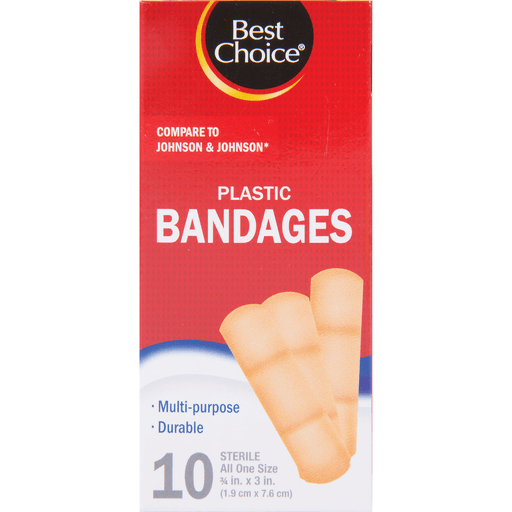 slide 1 of 1, Best Choice Plastic Strips, 10 ct; 34 in