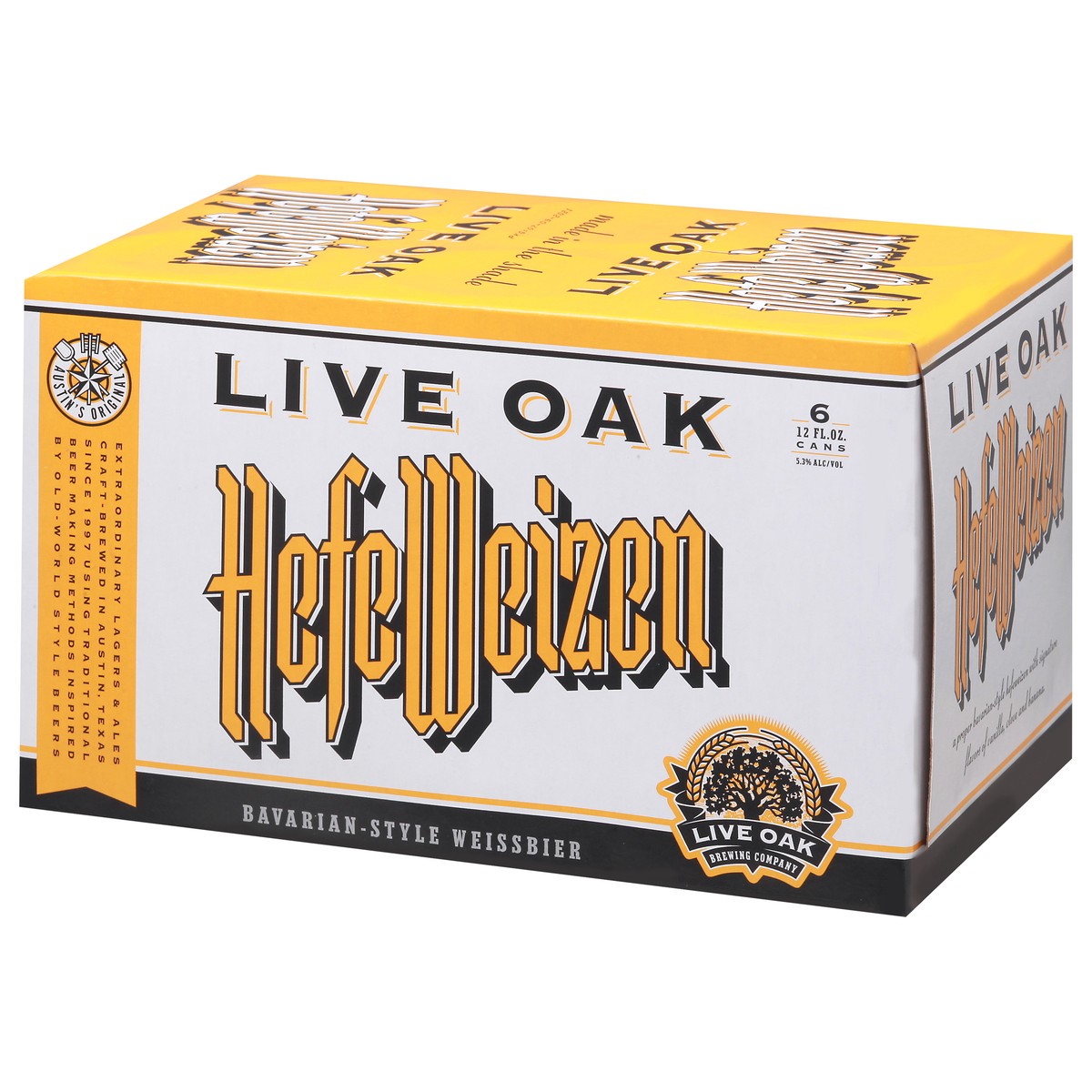 slide 4 of 9, Hefeweizen Live Oak Bavarian Weissbier Beer 6-6 fl oz Cans, 6 ct