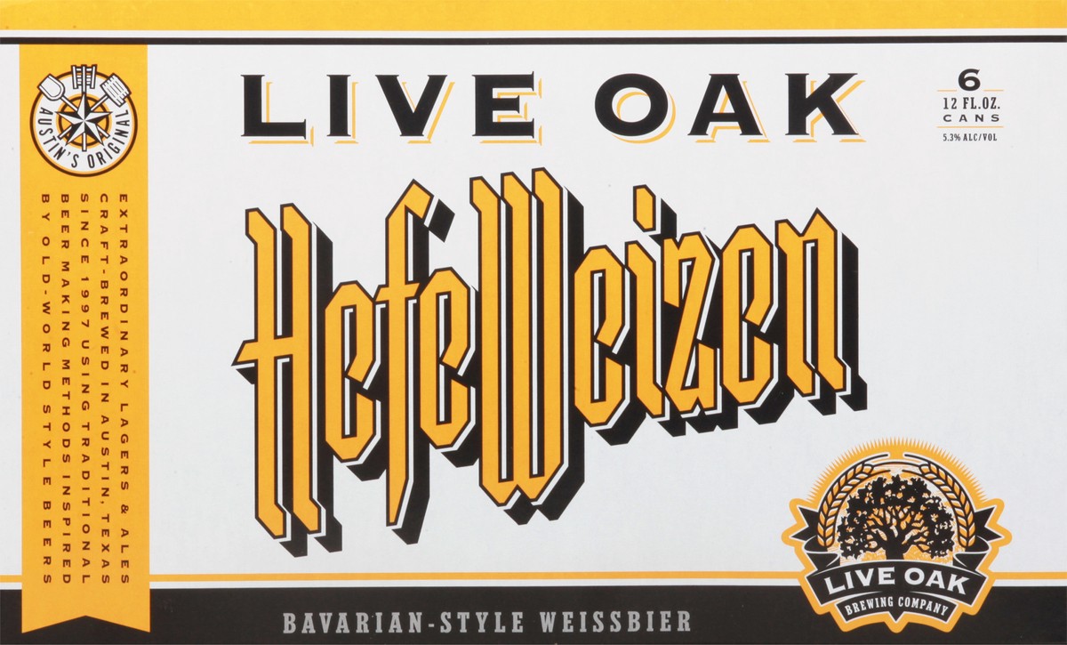 slide 6 of 9, Hefeweizen Live Oak Bavarian Weissbier Beer 6-6 fl oz Cans, 6 ct