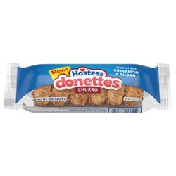 Hostess Donettes Churro Mini Donuts with Cinnamon Sugar, 4 oz