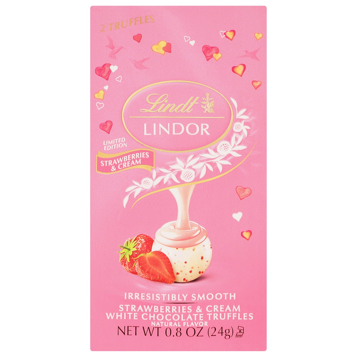 slide 8 of 11, Lindt Lindor Strawberries & Cream White Chocolate Truffles 0.8 oz, 0.8 oz