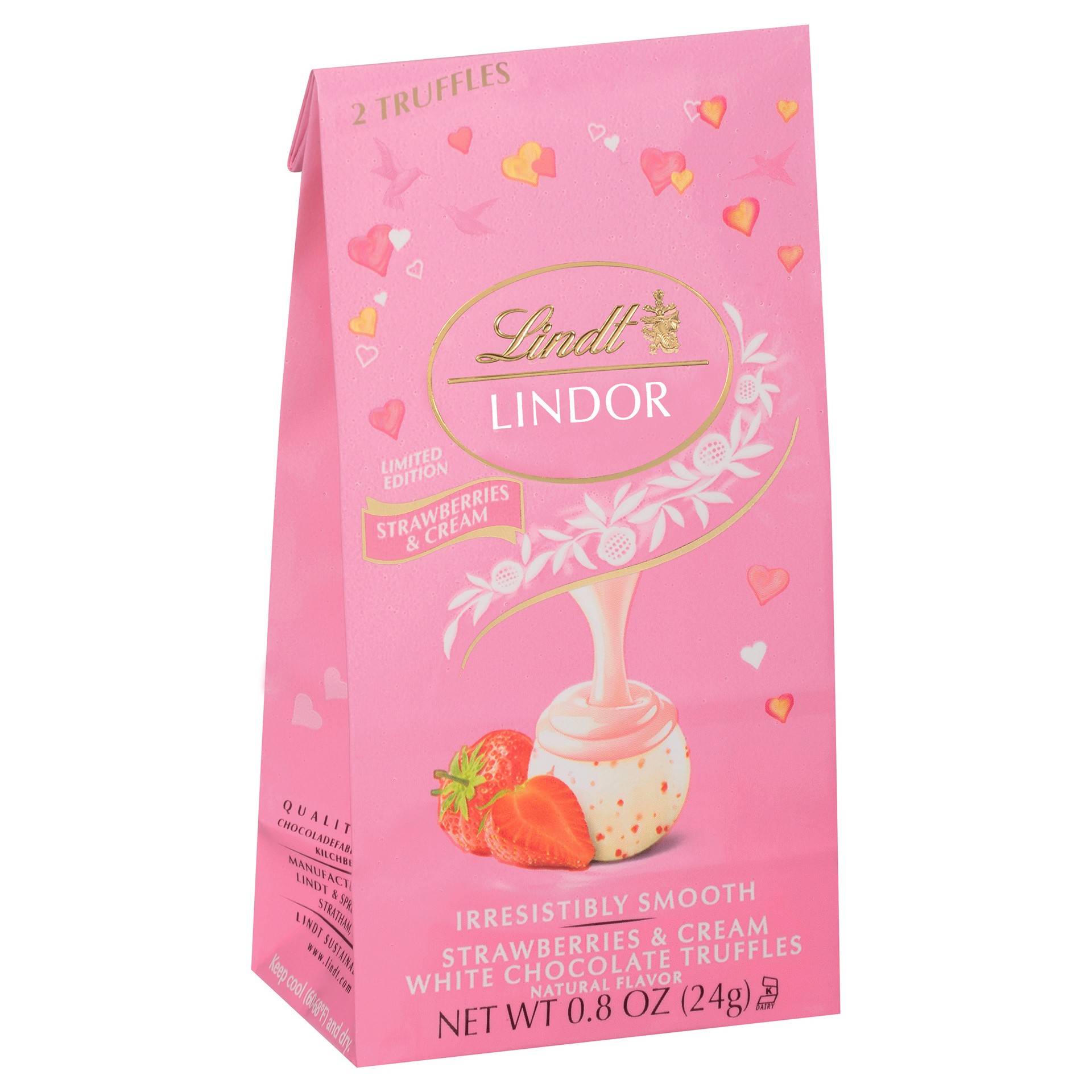 slide 1 of 11, Lindt Lindor Strawberries & Cream White Chocolate Truffles 0.8 oz, 0.8 oz