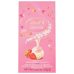 Lindt Lindor Strawberries & Cream White Chocolate Truffles 0.8 oz