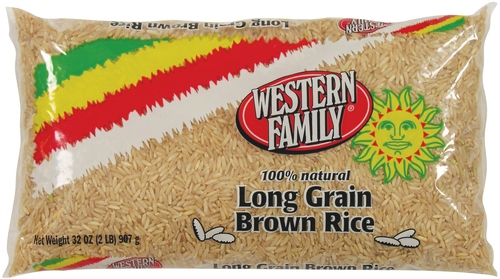 slide 1 of 1, Western Family Long Grain Brown Rice, 32 oz