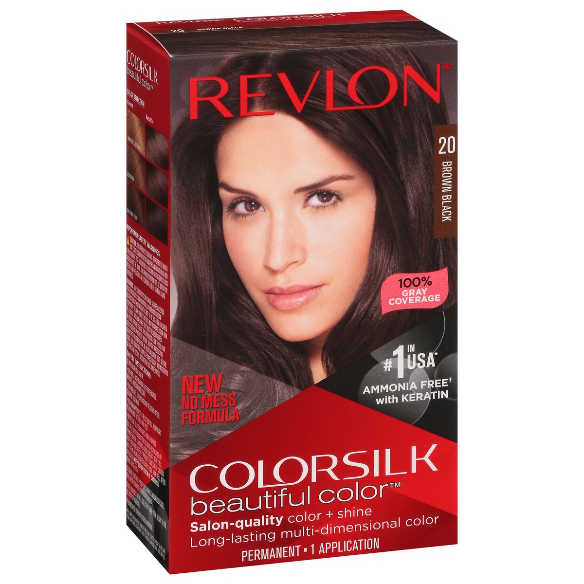 slide 3 of 9, Revlon Colorsilk 20 Brown Black Vegan Keratin Permanent Hair Color 1 Each, 1 ct
