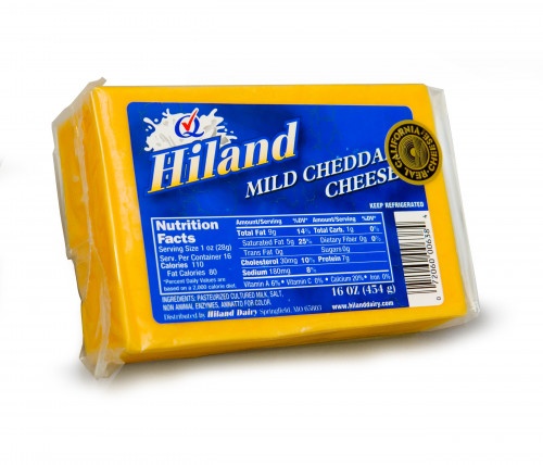 slide 1 of 1, Hiland Dairy California Cheddar Cheese, 16 oz