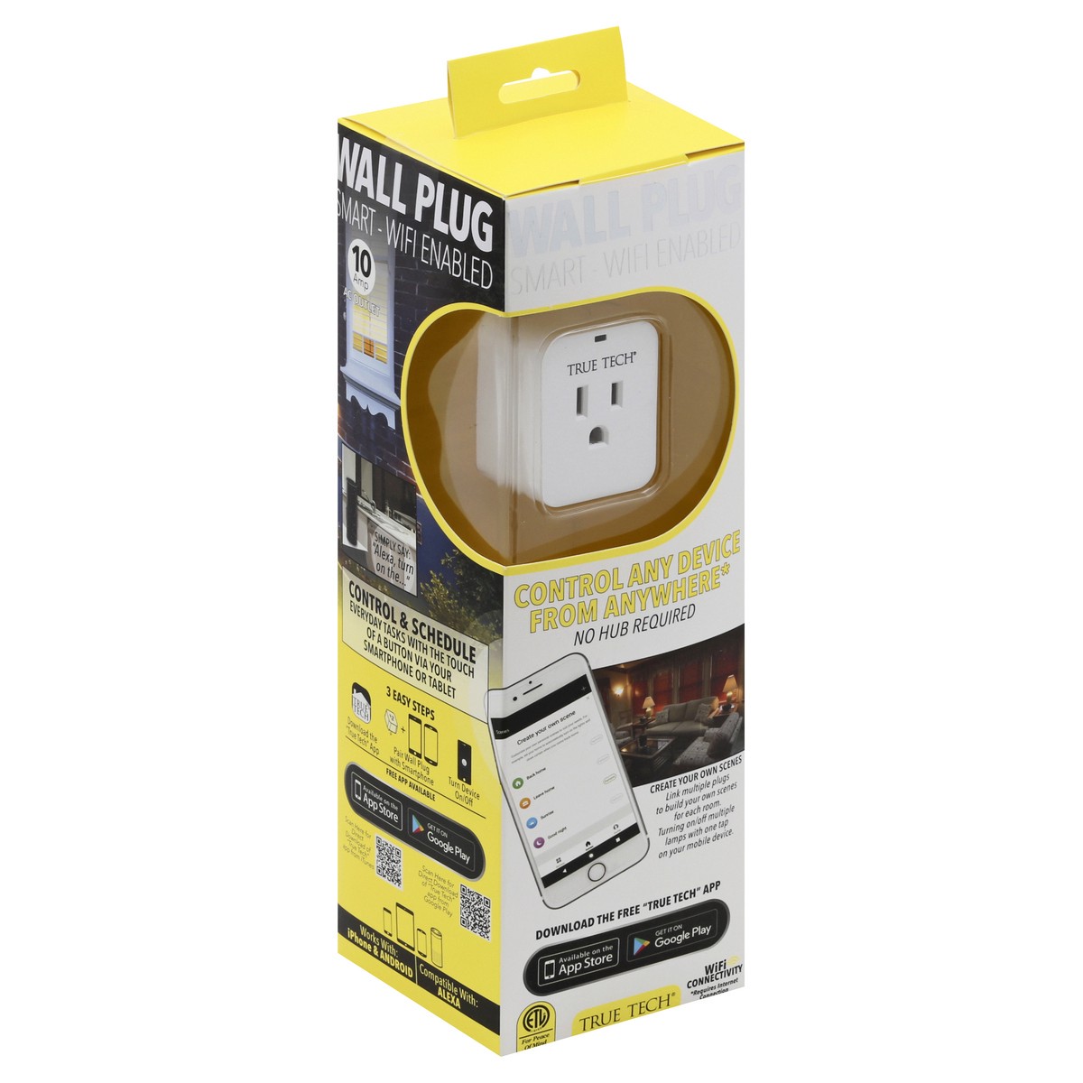 slide 2 of 5, True Tech Smart Wall Plug Wifi, 1 ct