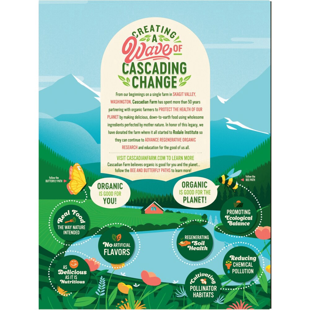 slide 2 of 6, Cascadian Farm Organic Mixed Berry Cereal, No Added Sugar, 12.5 oz, 12.5 oz