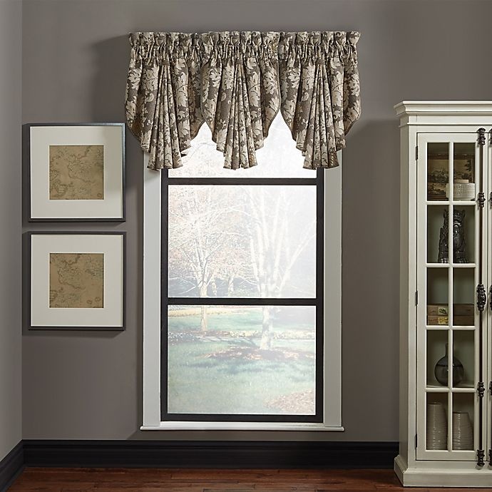 slide 1 of 2, Croscill Nerissa Circle Window Valance - Neutral, 1 ct