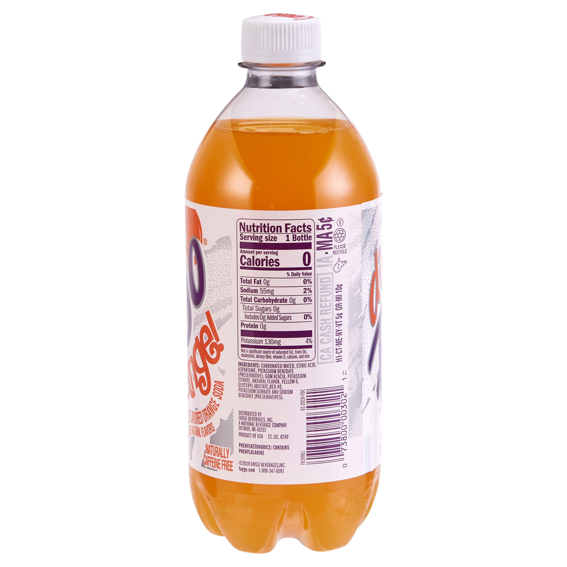 slide 5 of 5, Faygo Diet Orange bottle, 20 oz