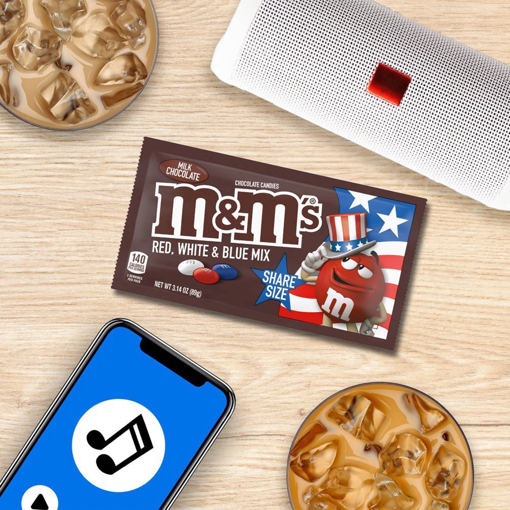 M&M's Milk Chocolate Candy, Share Size - 3.14 oz Bag 