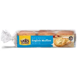 Udi's Gluten Free Soft & Delicious White English Muffins, Frozen, 15.07 oz. 6 Count