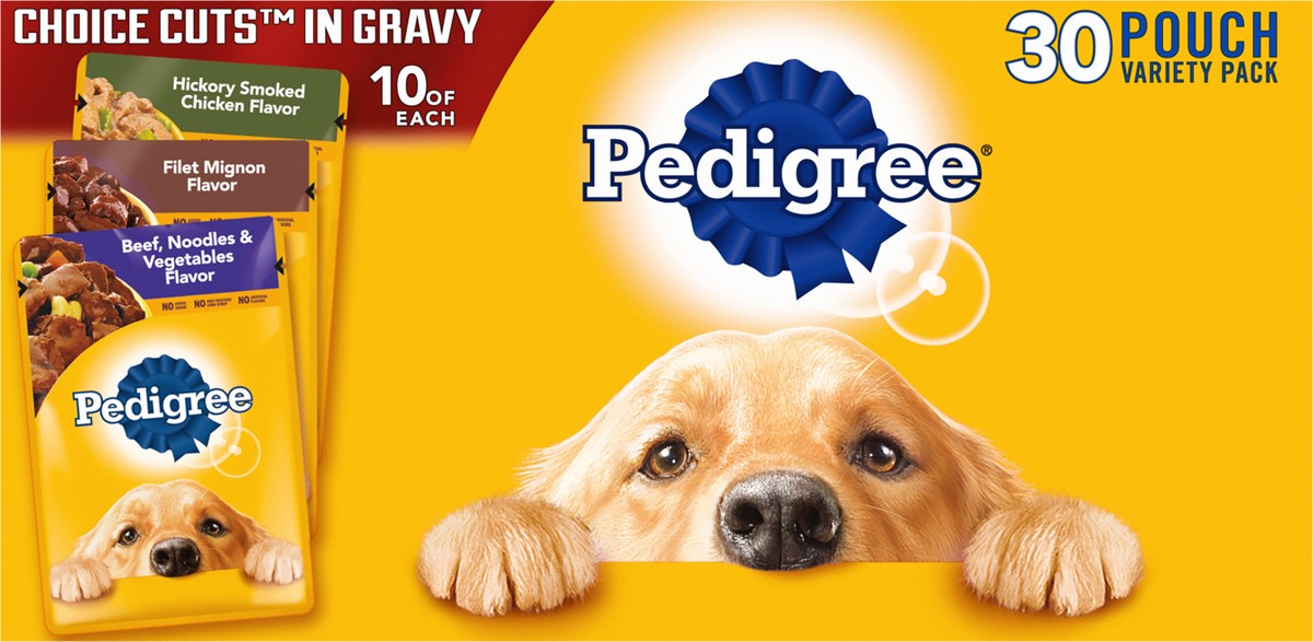 slide 3 of 9, Pedigree Choice Cuts in Gravy Chicken, Beef Adult Wet Dog Food - 3.5oz/30ct, 3.5 oz, 30 ct