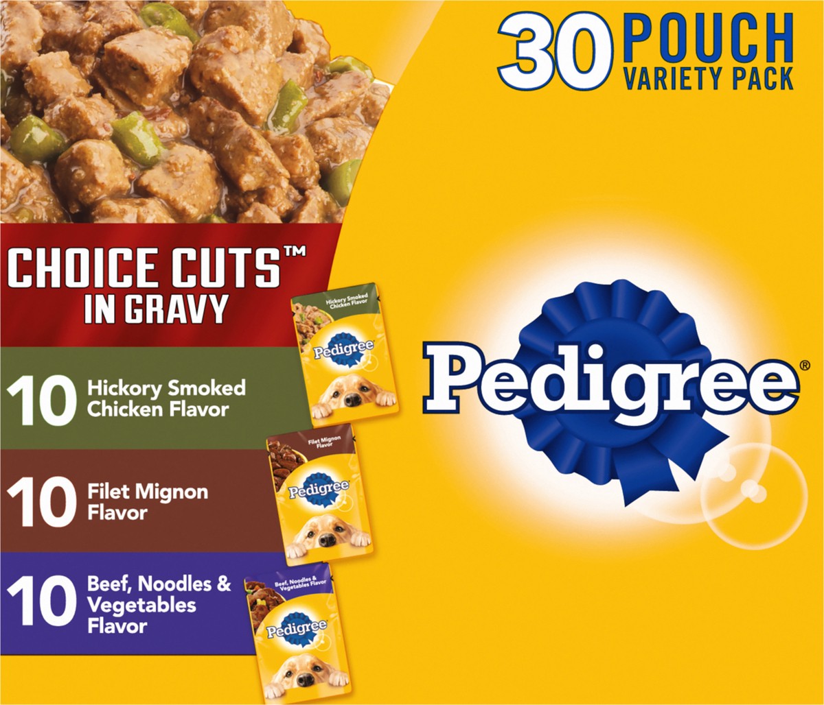 slide 2 of 9, Pedigree Choice Cuts in Gravy Chicken, Beef Adult Wet Dog Food - 3.5oz/30ct, 3.5 oz, 30 ct