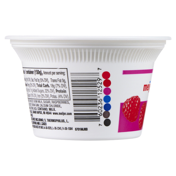 slide 3 of 21, Meijer Greek Nonfat Yogurt Raspberry, 5.3 oz