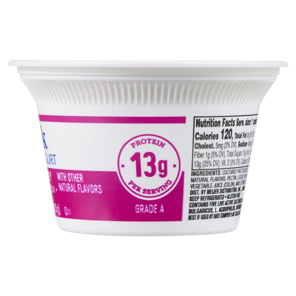 slide 21 of 21, Meijer Greek Nonfat Yogurt Raspberry, 5.3 oz