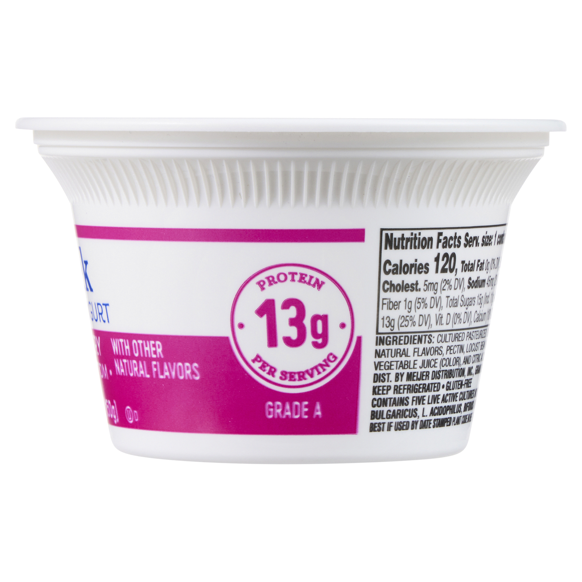 slide 4 of 21, Meijer Greek Nonfat Yogurt Raspberry, 5.3 oz