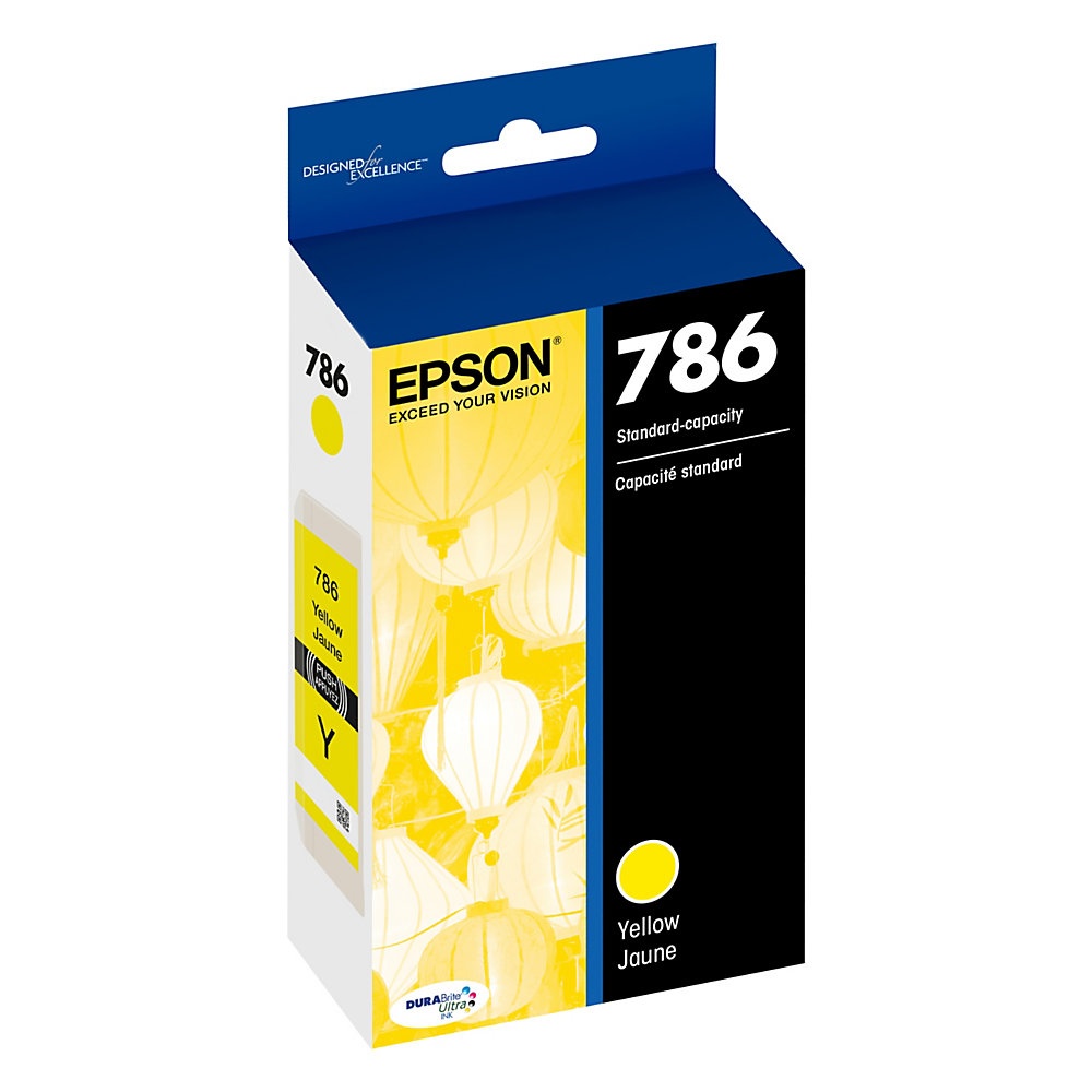 slide 1 of 1, Epson 786 Durabrite Ultra Yellow Ink Cartridge (T786420-S), 1 ct