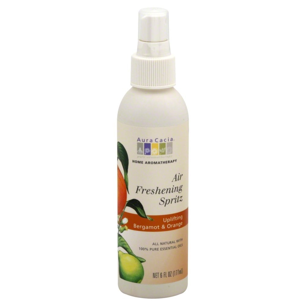 slide 1 of 1, Aura Cacia Uplifting Bergamot & Orange Air Freshening Spritz, 6 fl oz