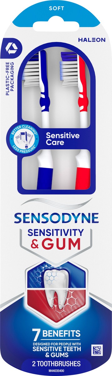 slide 3 of 10, Sensodyne Sensitivity & Gum Soft Toothbrush, 2-Pack, 2 ct