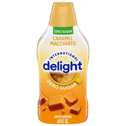 International Delight Coffee Creamer, Zero Sugar Caramel Macchiato, 64 FL OZ Bottle