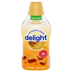 International Delight Coffee Creamer, Zero Sugar Caramel Macchiato, 64 FL OZ Bottle