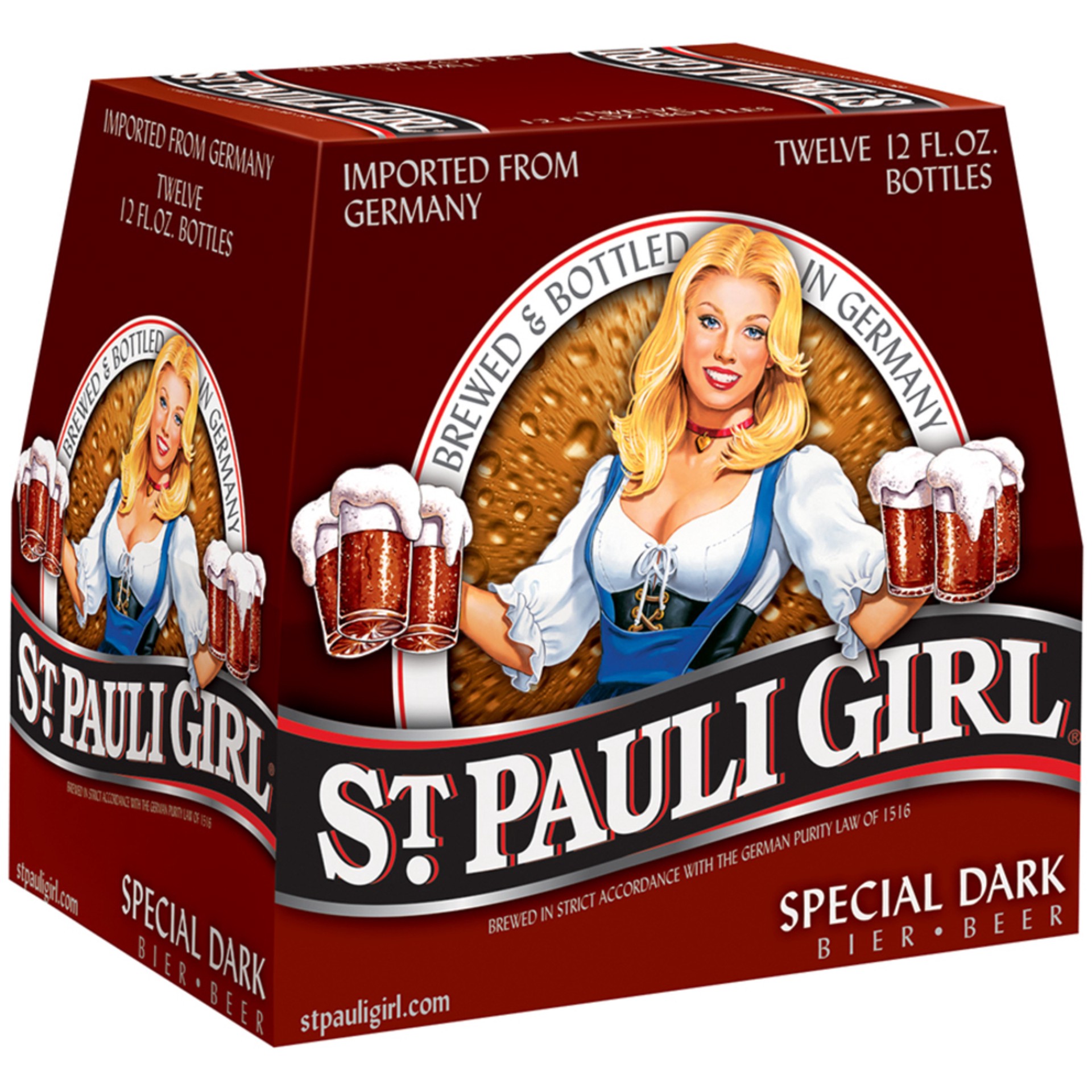 slide 1 of 1, Saint Pauli Girl Dark St. Pauli Girl Dark Amber Lager, 12 Pack 12 fl. oz. Bottles, 12 ct; 12 oz