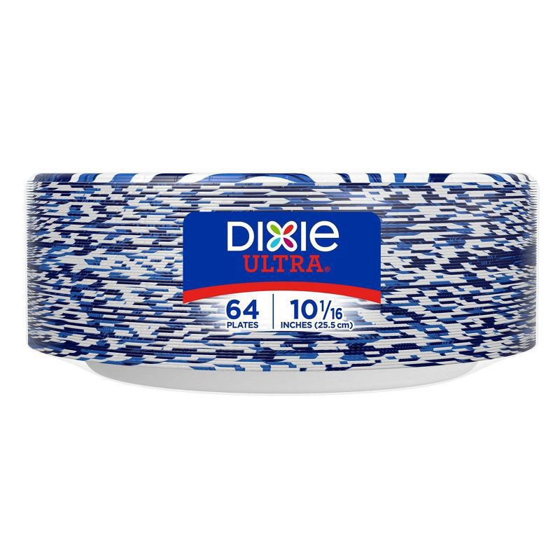 slide 4 of 9, Dixie Ultra Compostable Paper Plates, 10 Inch, 64 Count, Multi-Color, 64 ct