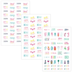 At-A-Glance Simplified System Phrases Sticker Pack, Set Of 6 Sheets