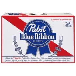 Pabst Blue Ribbon Beer, 24 Pack, 12 fl oz Cans