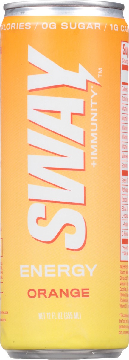 slide 3 of 9, Sway + Immunity Orange Energy Drink - 12 fl oz, 12 fl oz