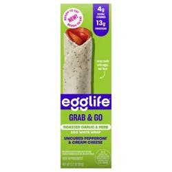Egglife Grab & Go Roasted Garlic & Herb, Uncured Pepperoni & Cream Cheese