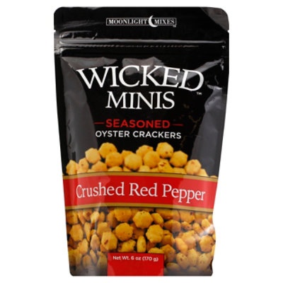 slide 1 of 1, Wicked Mix Minis Crushed Red Pepper Oyster Crackers, 6 oz