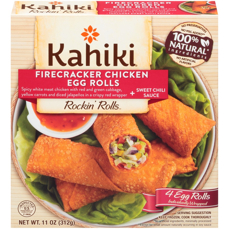 slide 1 of 8, Kahiki Firecracker Chicken Eggrolls, 11 oz