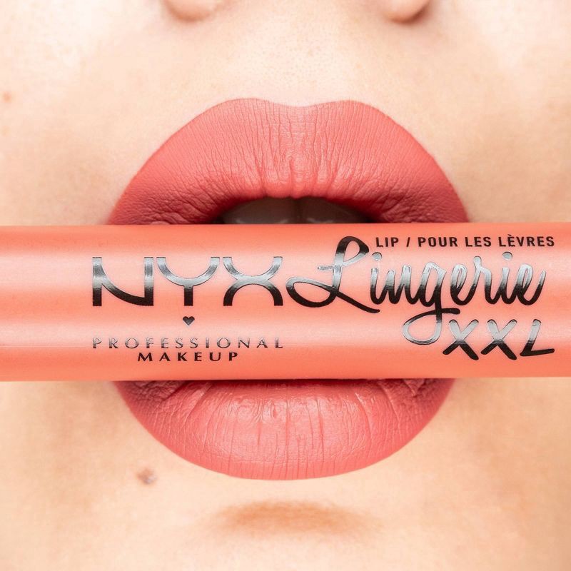 slide 3 of 9, NYX Professional Makeup Lip Lingerie XXL Liquid Lipstick Stripped Down, 0.13 fl oz