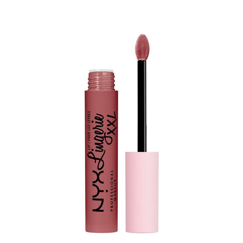slide 1 of 9, NYX Professional Makeup Lip Lingerie XXL Liquid Lipstick Stripped Down, 0.13 fl oz