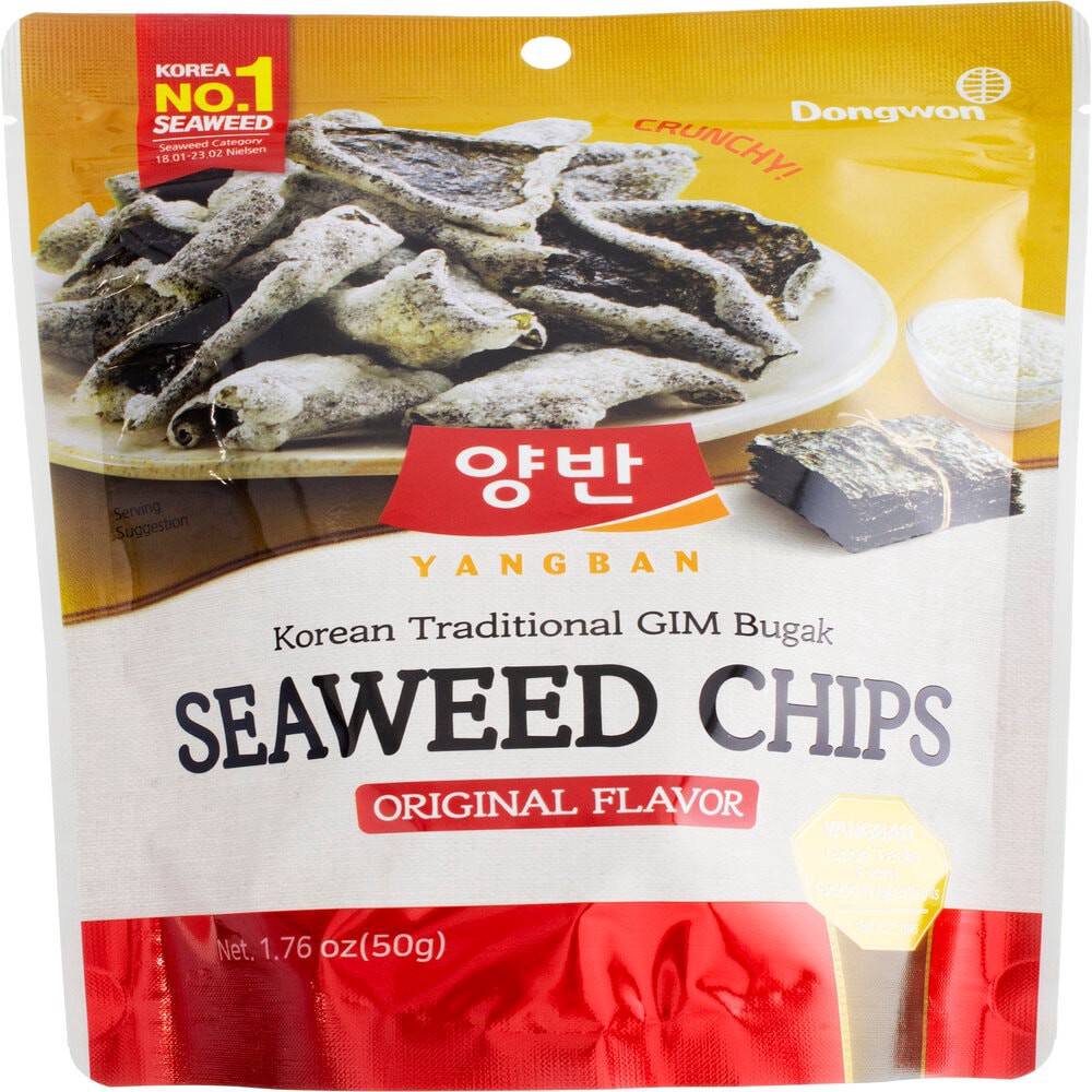slide 1 of 4, Orginal Seaweed Chips, 1.76 oz