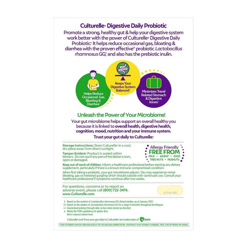 slide 5 of 7, Culturelle Digestive Daily Probiotic 50 Capsules, 50 ct