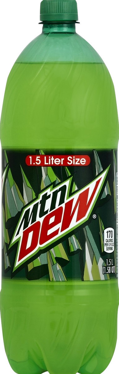 slide 4 of 4, Mountain Dew Soda Citrus 1.5 Ltr Bottle, 1.50 liter