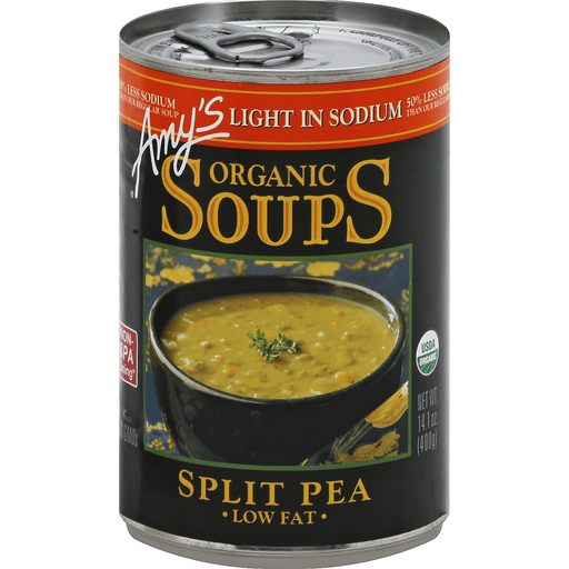 Amy's Organic Split Pea Soup, Light in Sodium, Low Fat 14.1 oz Shipt