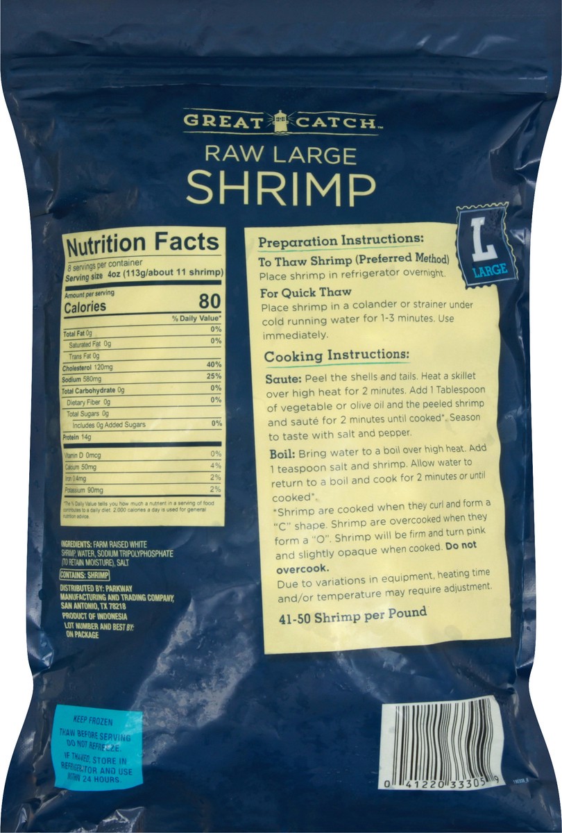 slide 5 of 9, Great Catch Raw Large Shrimp 32 oz, 32 oz