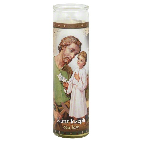 slide 1 of 1, St. Jude Candle, Saint Joseph, 8.25 Inch, 8.25 in