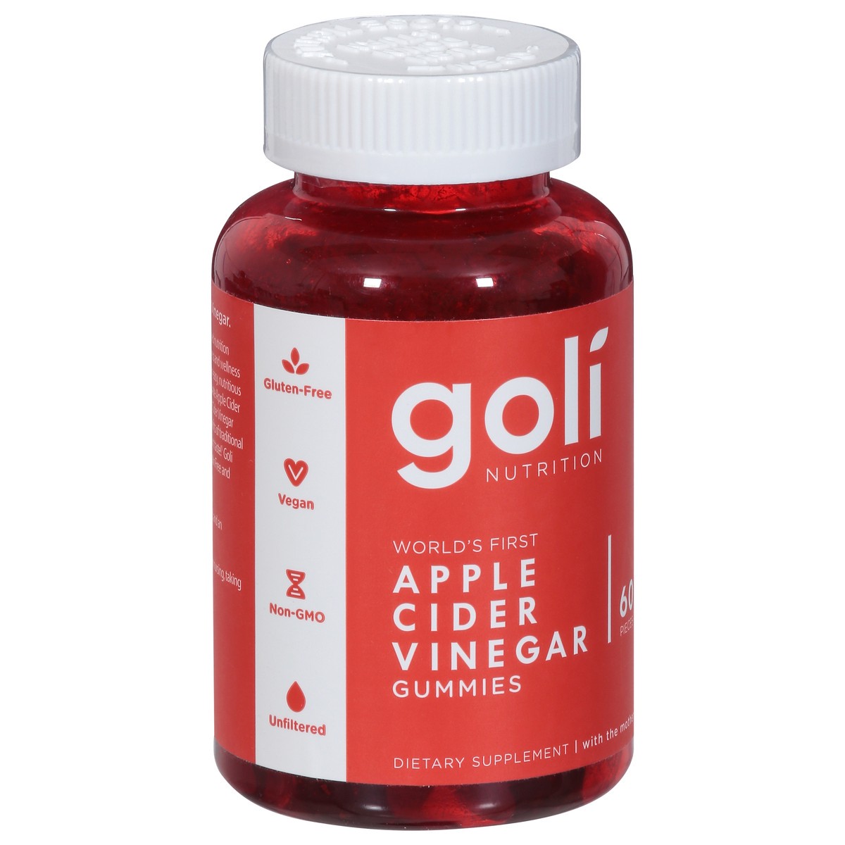 slide 7 of 9, Goli Apple Cider Vinegar 60 Gummies, 60 ct