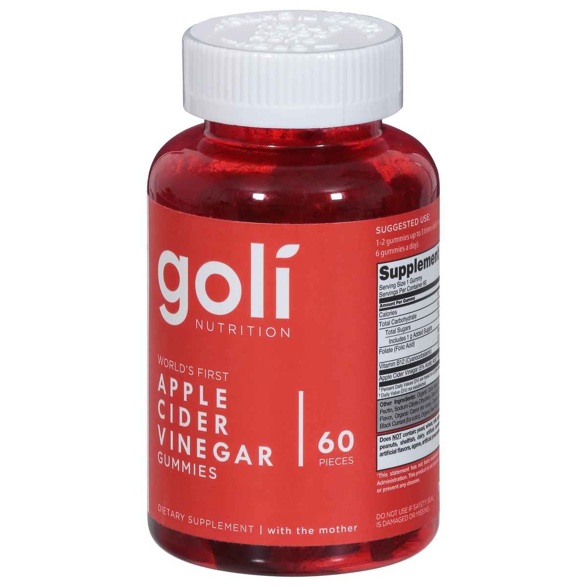 slide 2 of 9, Goli Apple Cider Vinegar 60 Gummies, 60 ct